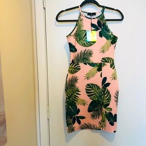 Missguided - Tropical Print Bodycon Dress …